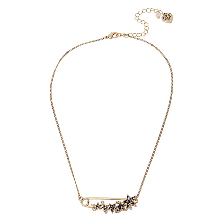 Betsey Johnson safety pin necklace