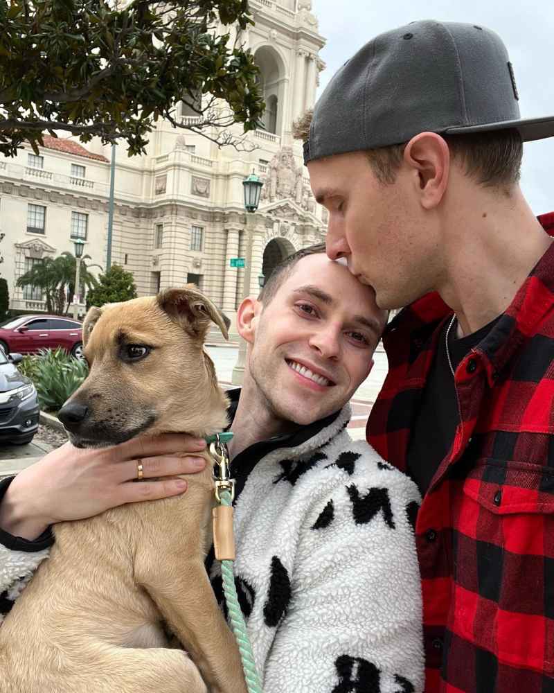 Celebrities With Their Pets Adam Rippon