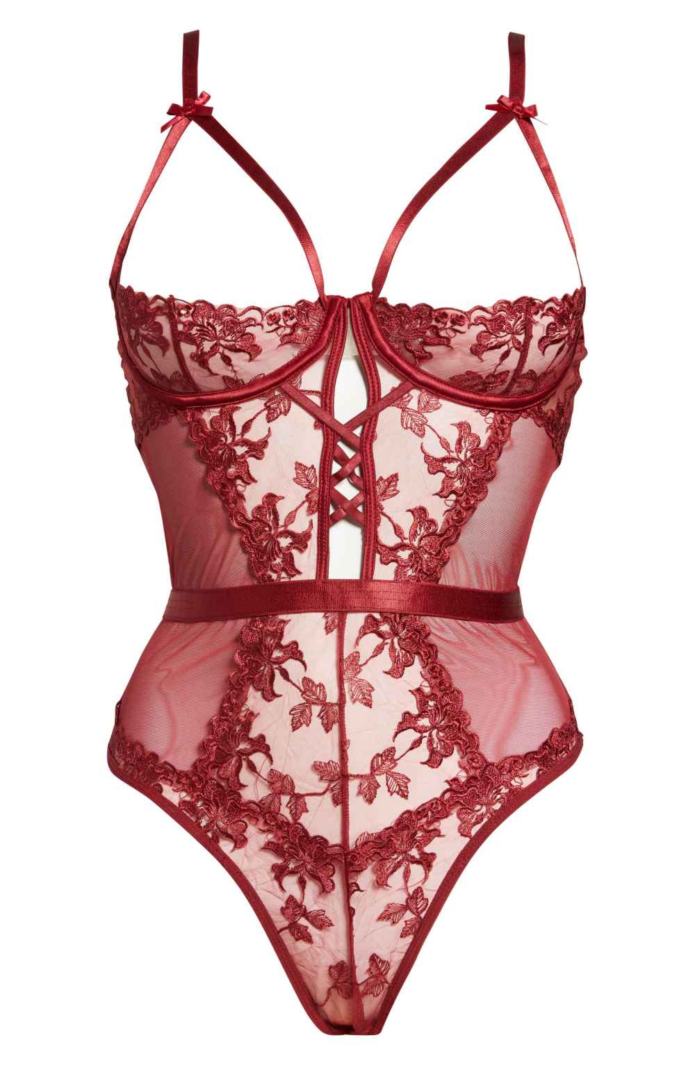 embroidered lace teddy