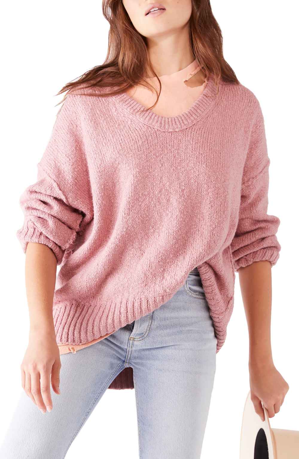 Free People rose sweater
