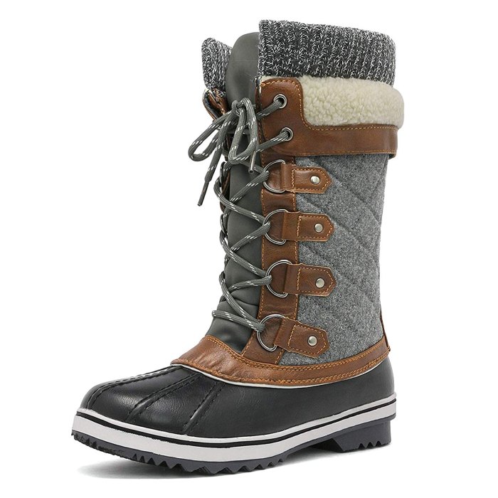 grey snow boot