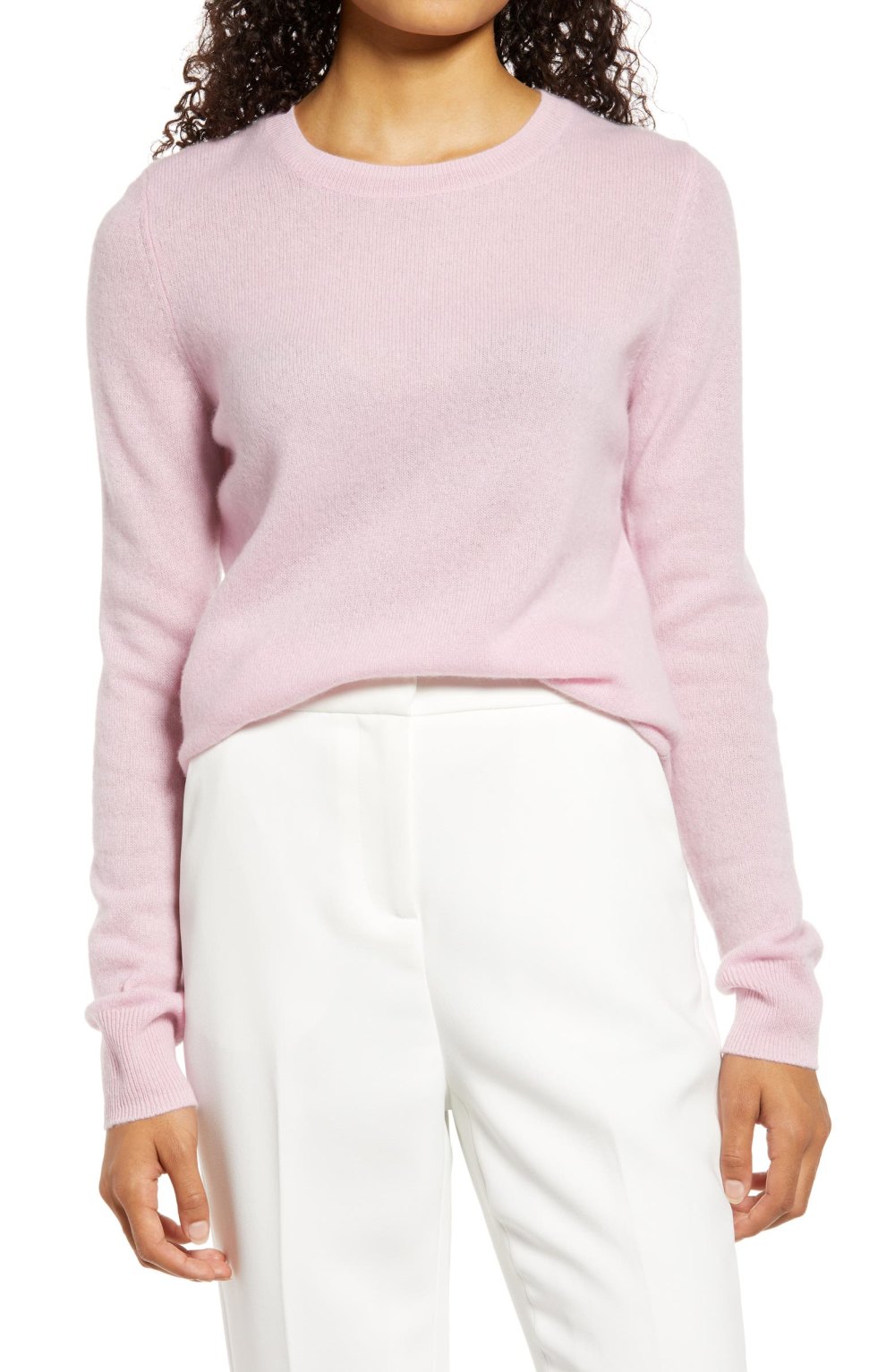 pink cashmere sweater