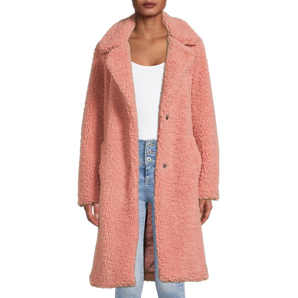 pink Sherpa coat