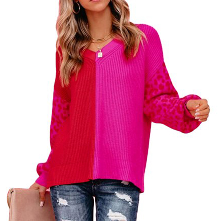 red and pink sweater