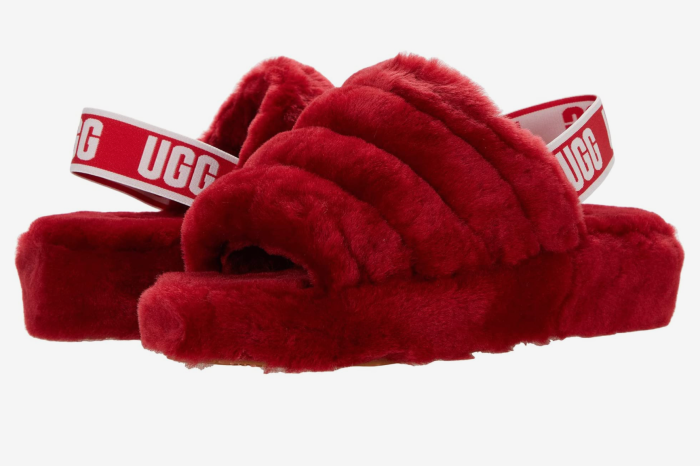 red Ugg slippers