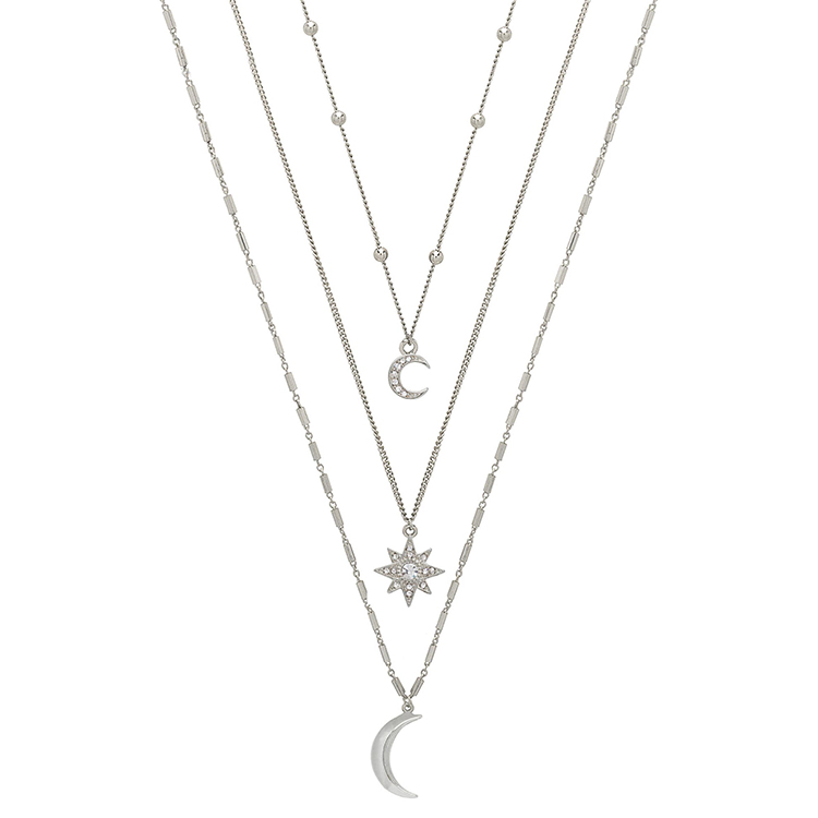 silver celestial necklaces