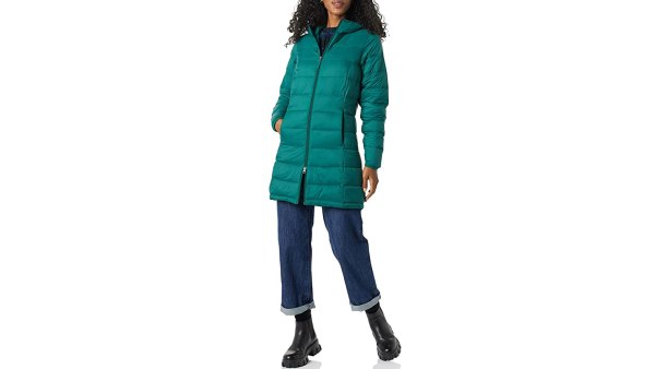 turquoise down jacket