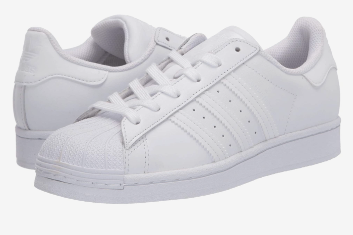white Adidas sneakers
