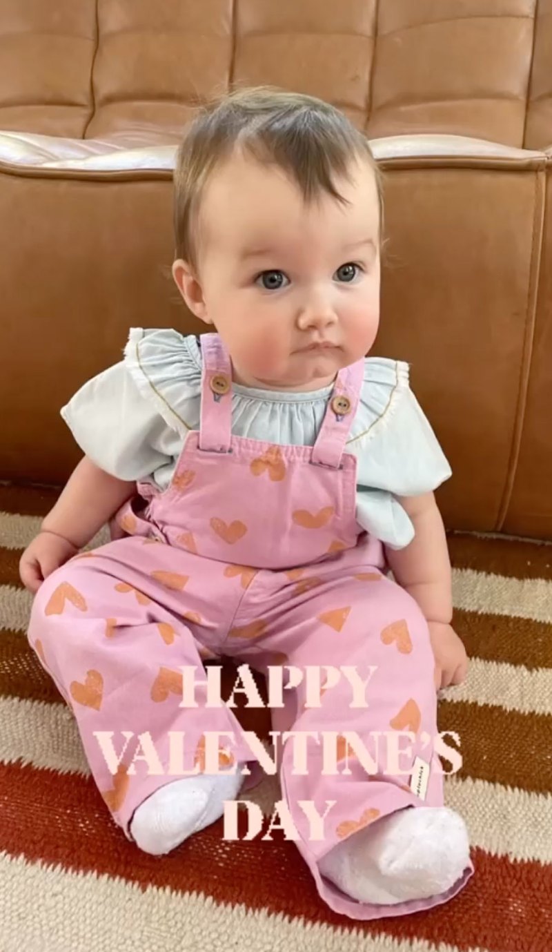 Ashley Tisdale Celebrity Kids Celebrating Valentines Day 2022 in Festive Outfits