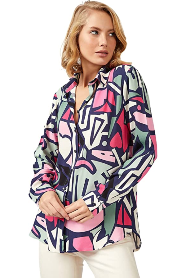 Big Dart Button-Down Printed Blouse Is Our Latest Closet Must-Have | Us ...
