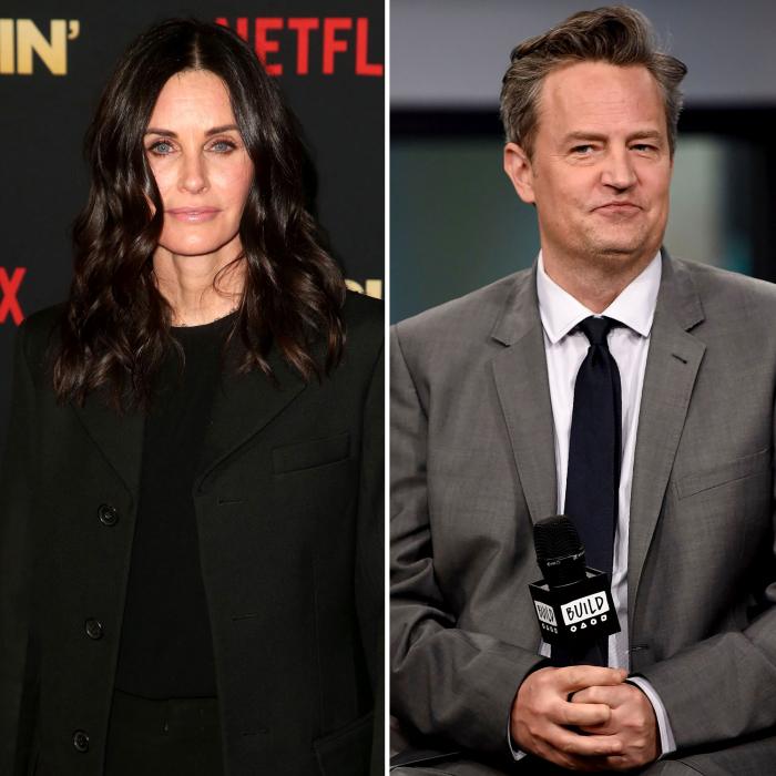 Courteney Cox Reflects on Matthew Perry 'Struggling' During 'Friends'