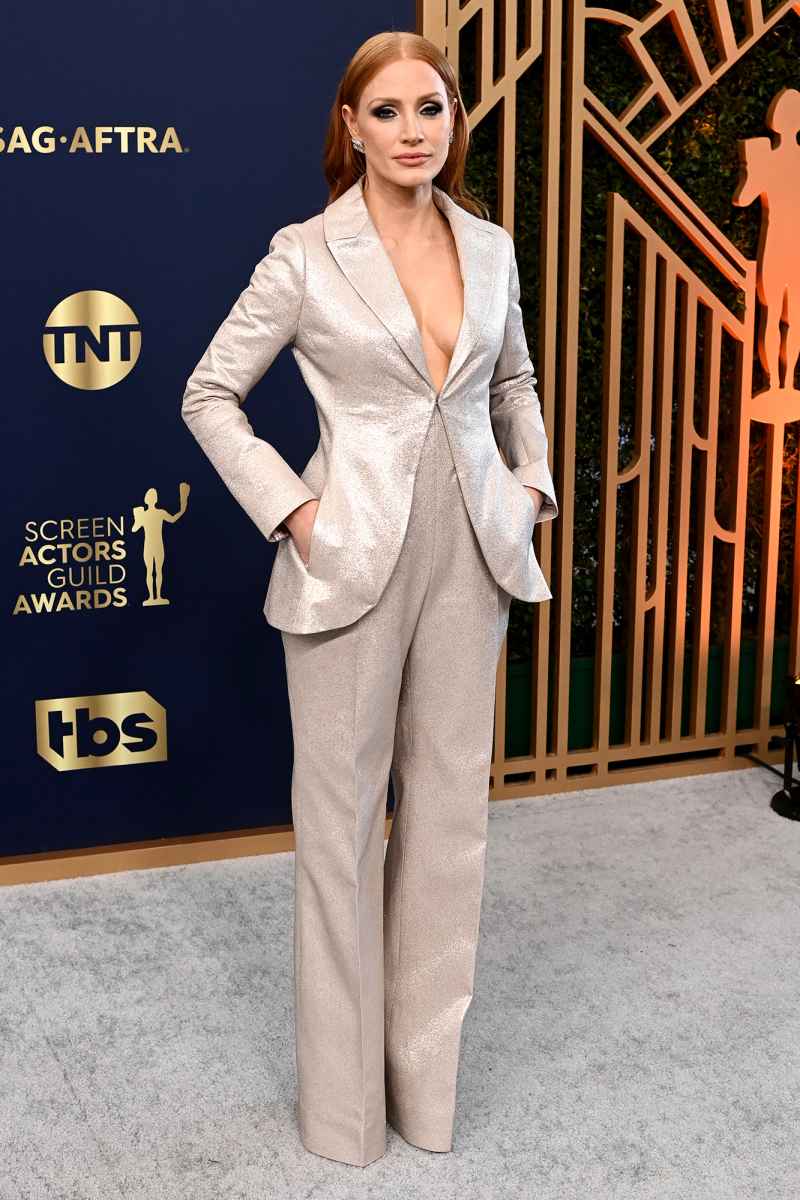 Jessica Chastain Red Carpet Arrival SAG Awards 2022