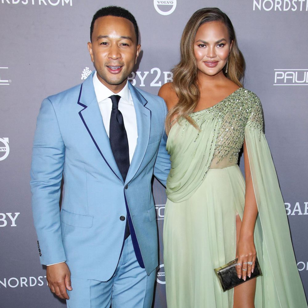 John Legend Chrissy Teigen More Stars Celebrate Super Bowl From Home