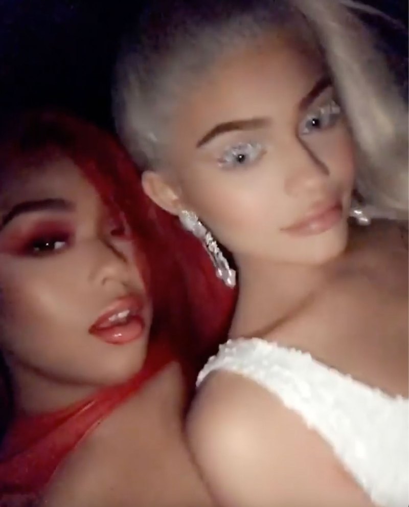 Kardashians Halloween Costumes Through the Years Jordyn Woods and Kylie Jenner 2017