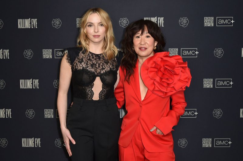 Jodie Comer and Sandra Oh at final Killing Eve premiere