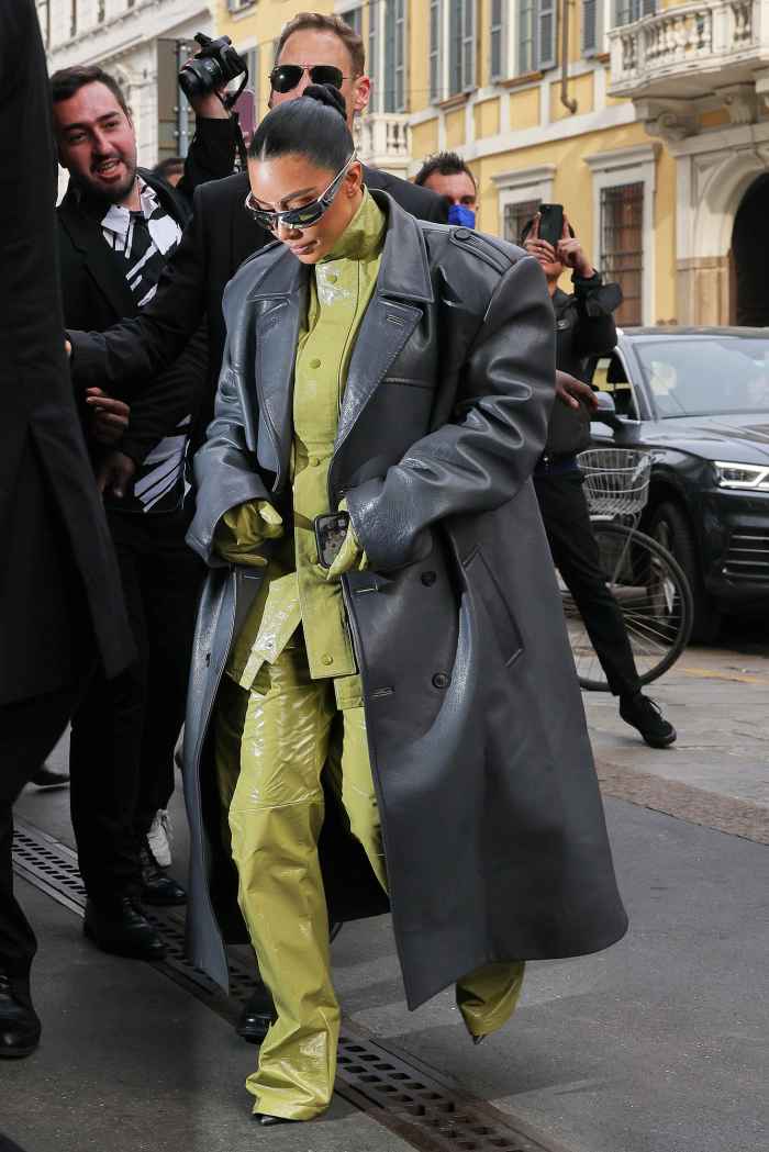 Kim Kardashian Is Still Wearing Menswear During Milan Fashion Week 2