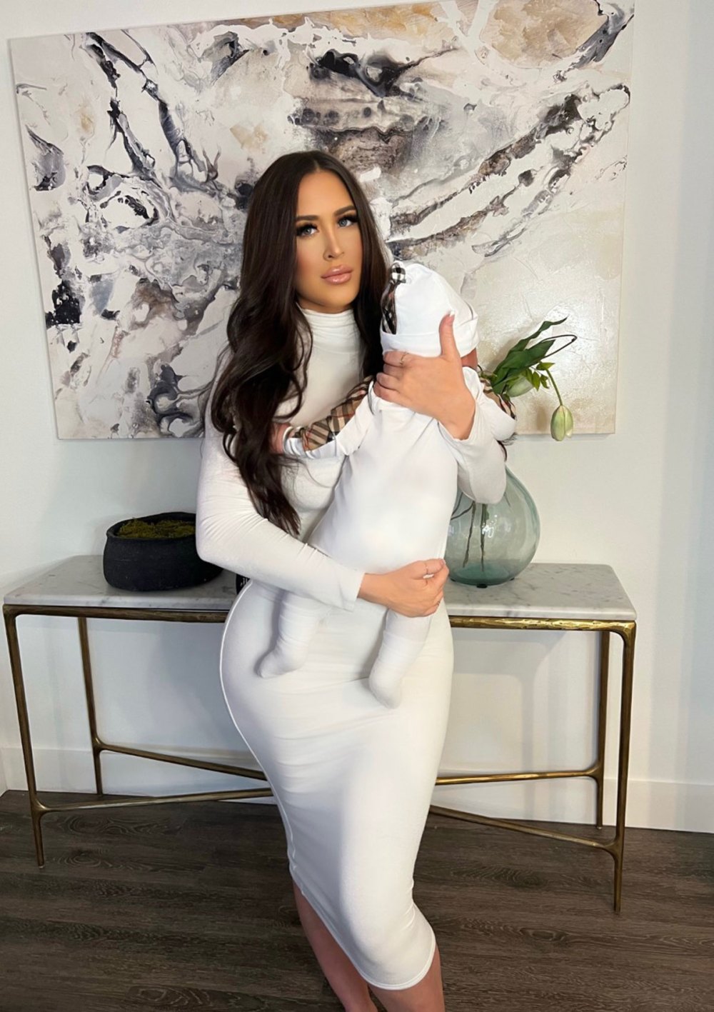 Maralee Nichols and Theo White Dress