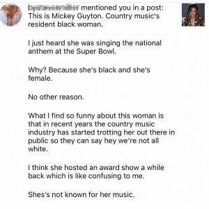 Mickey Guyton Responds to Claim Shes Performing at the Super Bowl as a Token