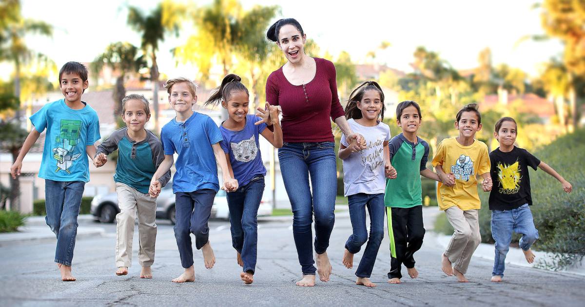 Family photos of “Octomom” Nadya Suleman over the years with 14 children