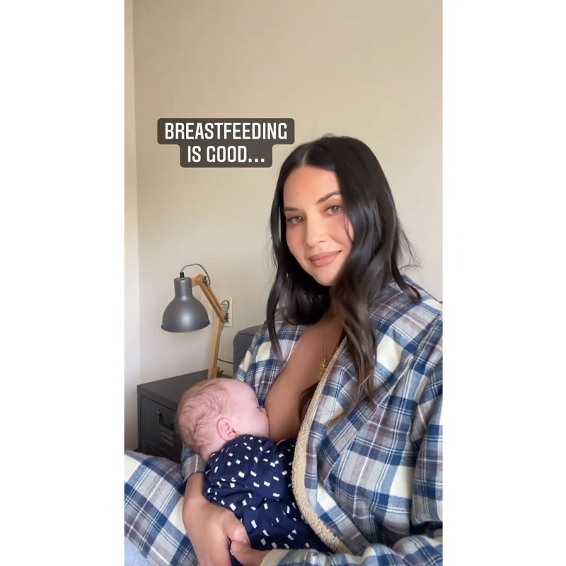 Olivia Munn Breast-Feeding