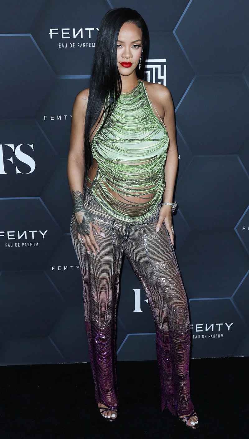 Pregnant Rihanna Slays Head Toe Shredded Outfit
