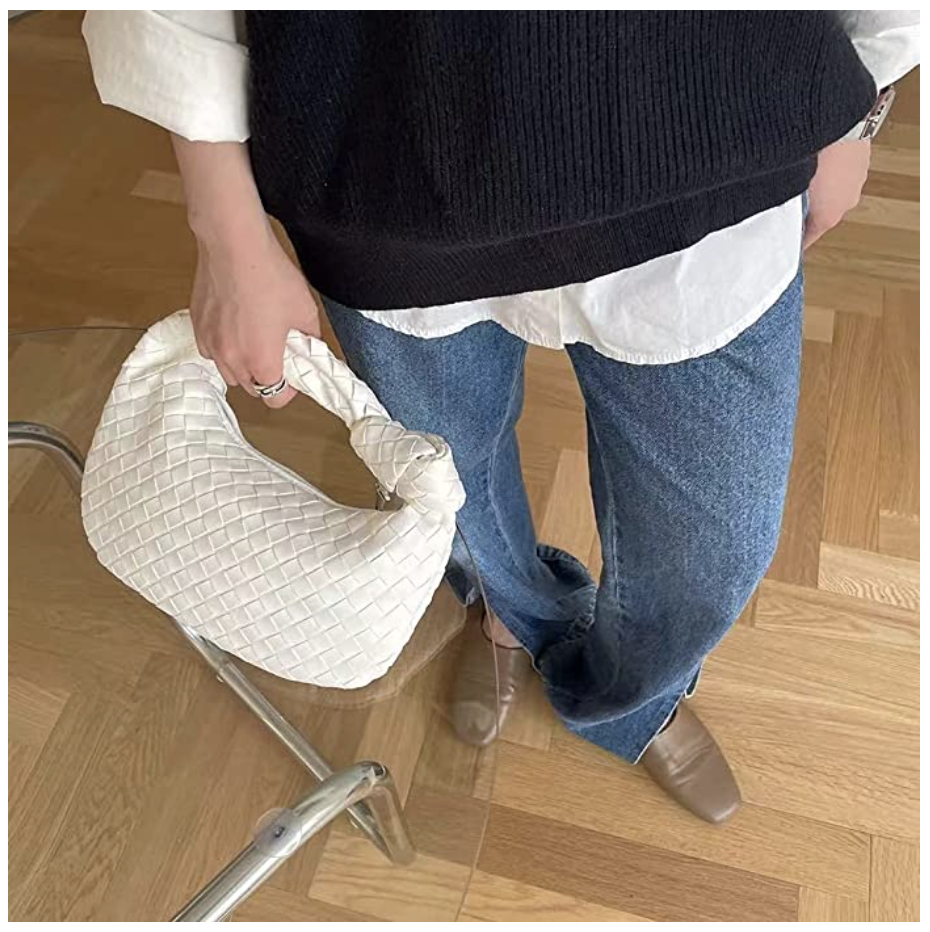 XIANGNIU Knotted Women's PU Leather Woven Handbag