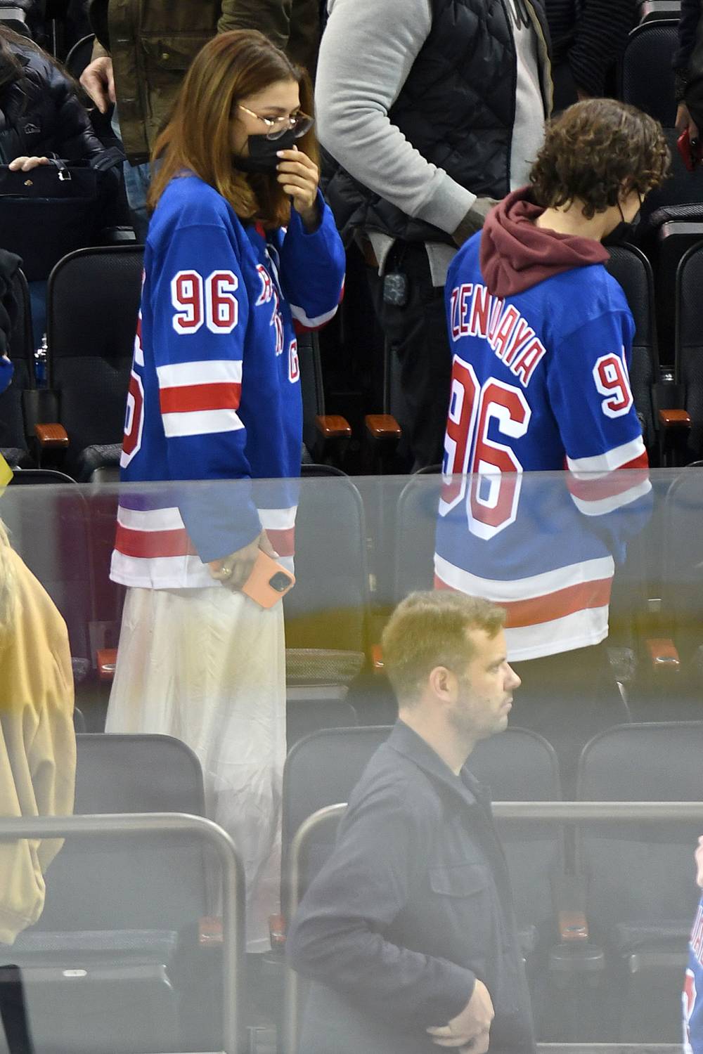 Zendaya, Tom Holland Wear Personalized Hockey Jerseys: Photos