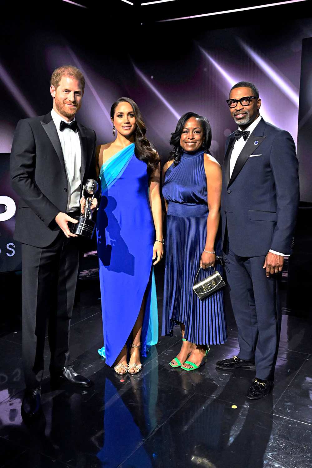 Prince Harry and Meghan Markle Accept President's Award at 2022 NAACP Image Awards