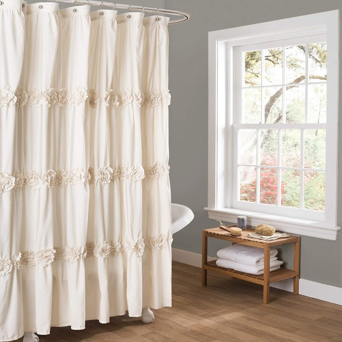 ruched shower curtain