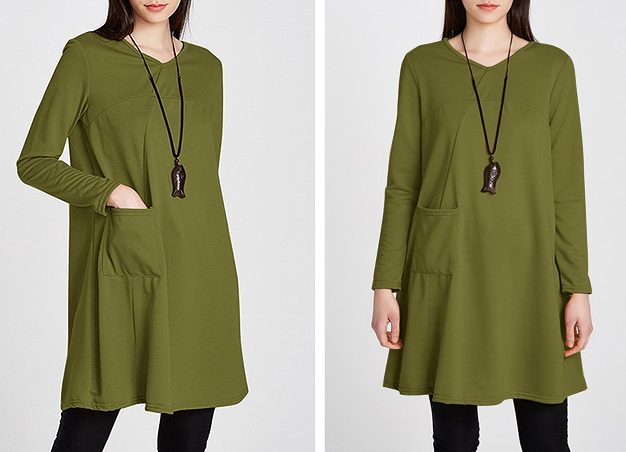 Relaxed Pocket Tunic Dress