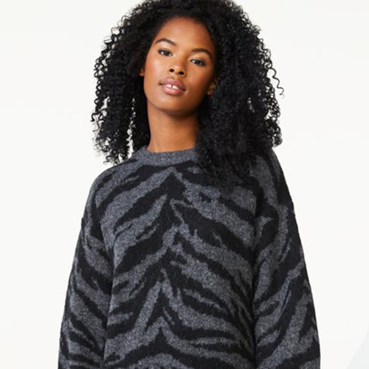 zebra print sweater
