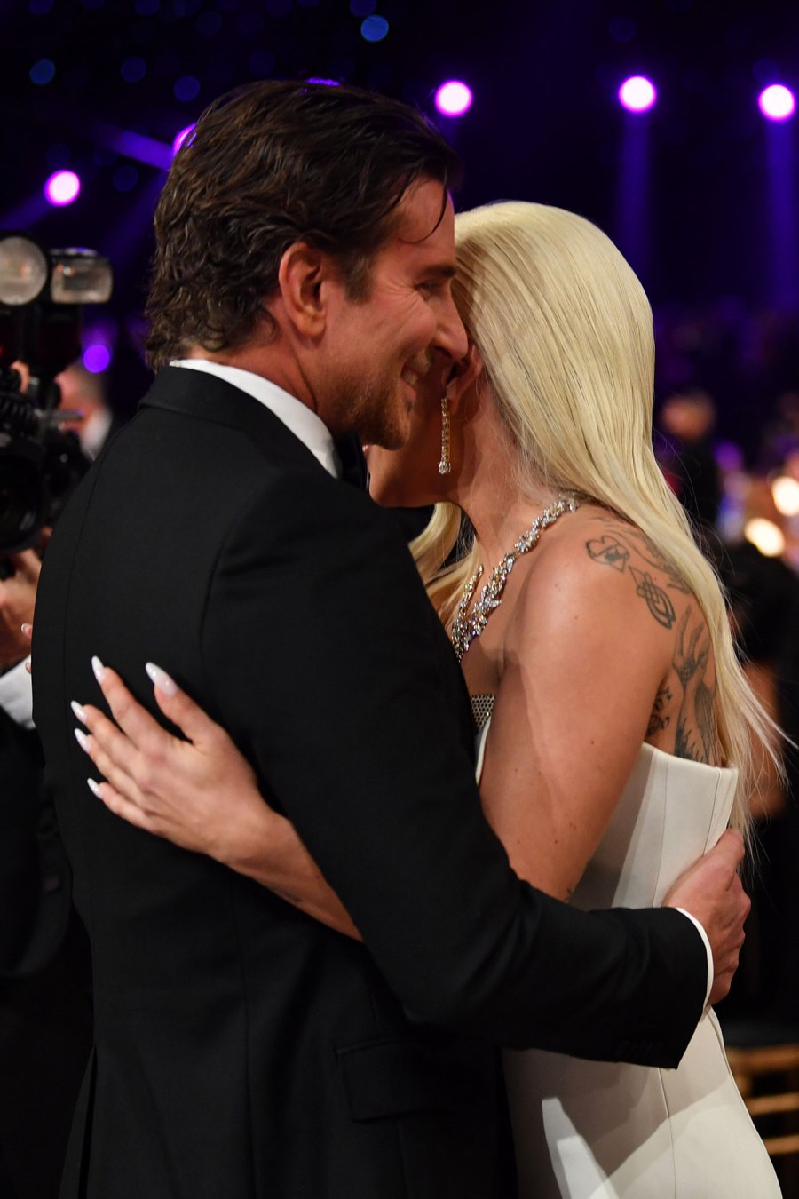 A Star Is Born Costars Lady Gaga and Bradley Cooper Share a Big Hug at the 2022 SAG Awards