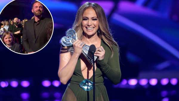 Ben Affleck and Son Samuel Cheer on Jennifer Lopez at 2022 iHeart Radio Music Awards
