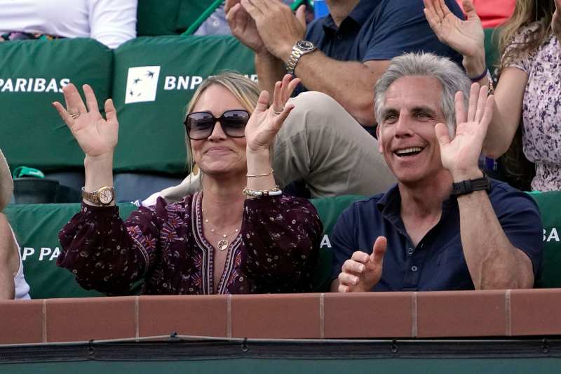 Ben Stiller et Christine Taylor assistent au match de tennis d'Indian Wells après avoir confirmé la réconciliation