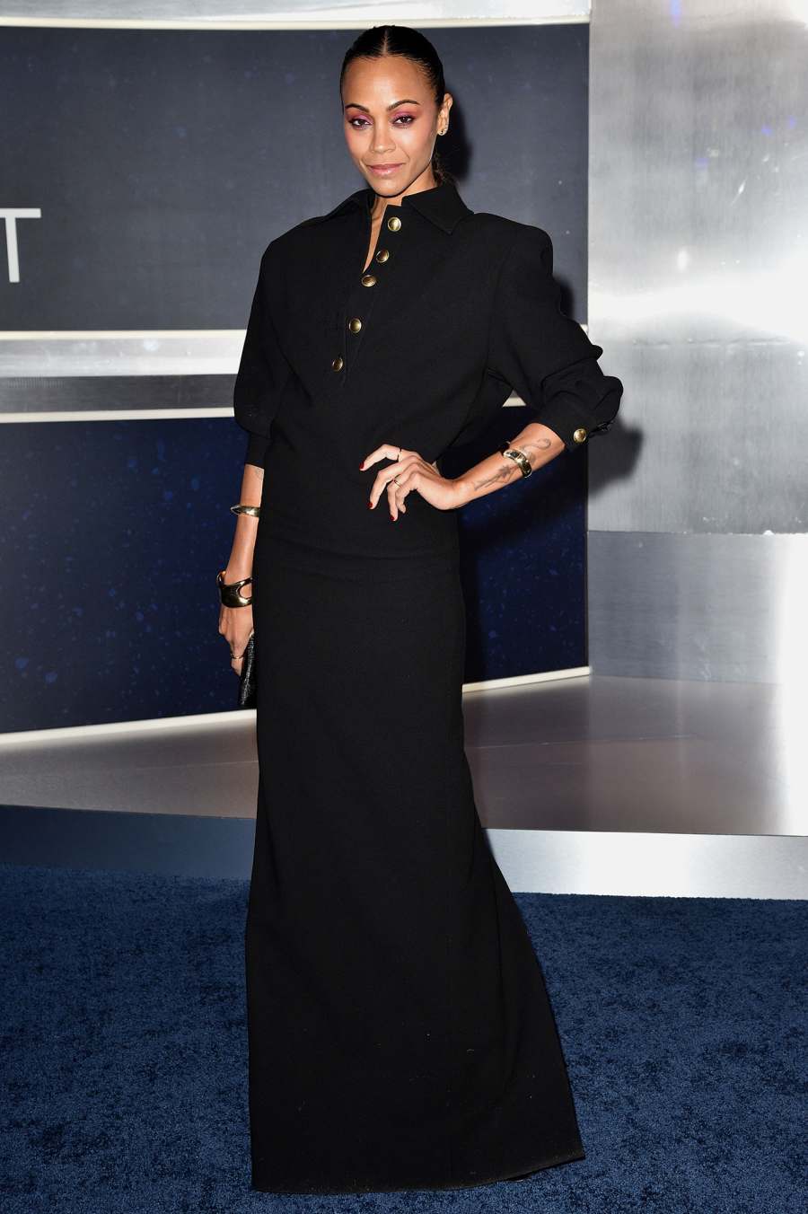 Blake Lively Shut Down Red Carpet Pastel Versace Gown Zoe Saldana