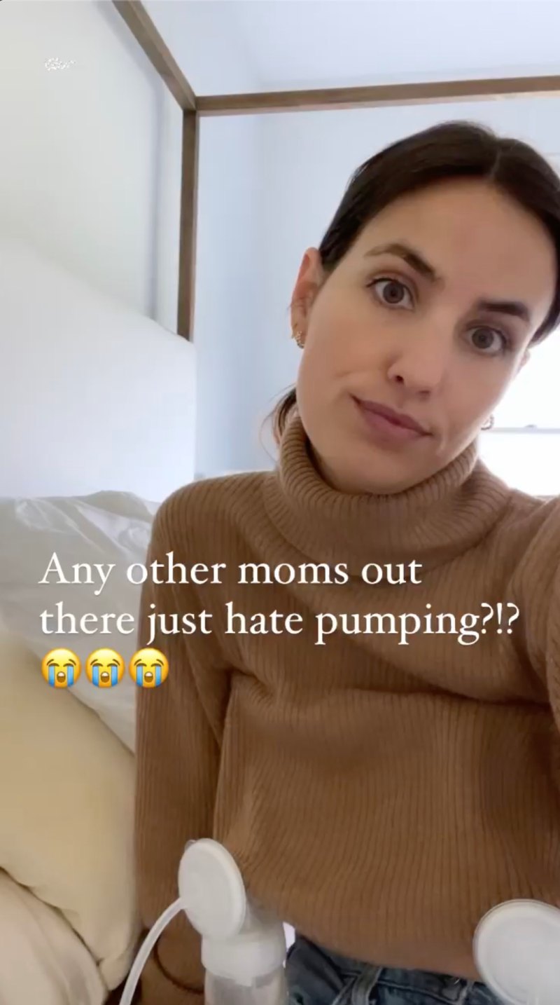 Celebrity Moms Pumping Breast Milk Breanne Racano