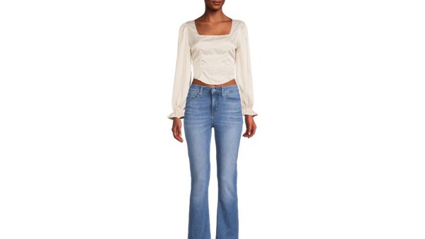 Crave Fame Juniors’ Corset Top with Square Neck