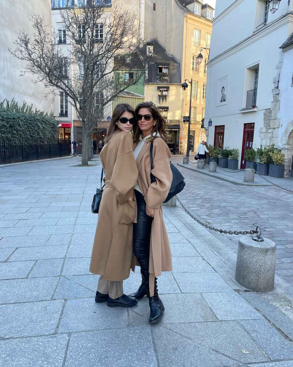 Double Take Cindy Crawford and Kaia Gerber Wear Matching Outfits for Paris Fashion Week