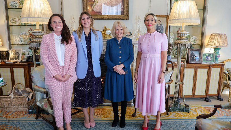 Duchess Camilla and Prince Charles Home Features Portraits of Prince Harry and Meghan Markle7