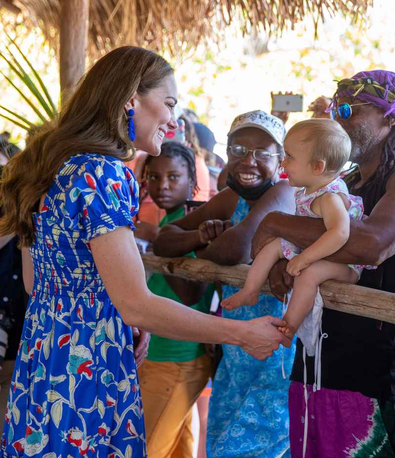 Kate Middleton meets a baby in Belize