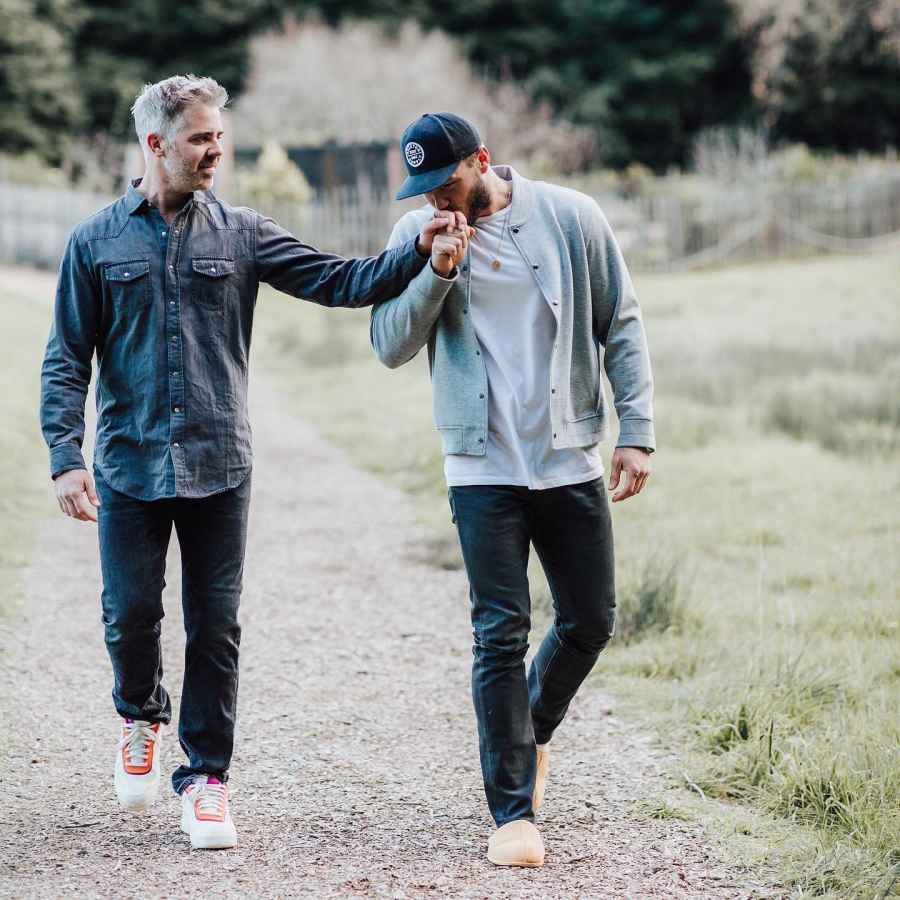 Former Bachelor Colton Underwood and Fiance Jordan C Brown Engagement Photos Adorable PDA Grooms-to-Be Photo By The DeLauras 02