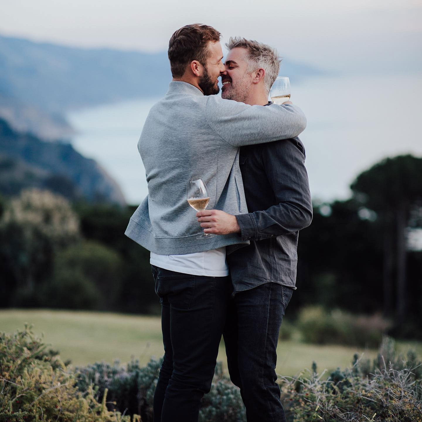 Former Bachelor Colton Underwood and Fiance Jordan C Brown Engagement Photos Adorable PDA Grooms-to-Be Photo By The DeLauras 06