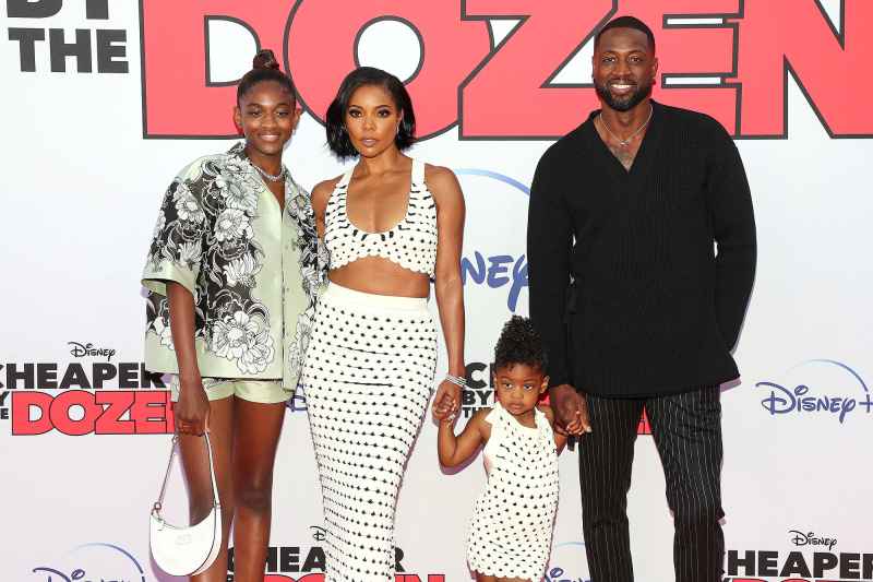 Gabrielle Union and Dwyane Wade Pose With Daughters Zayn and Kaavia at Cheaper By the Dozen Premiere 05