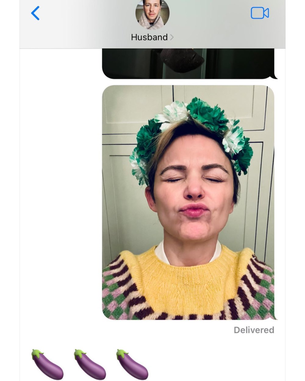 Ginnifer Goodwins Husband Josh Dallas Sends NSFW Response to Her St Patricks Day Selfie Via Text