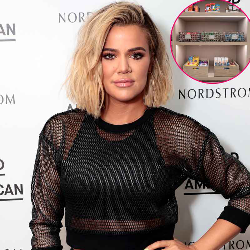 Inside Khloe Kardashian's Super Organized Pantry: See Photos of Her Labeled Snacks, Display Dishes and More