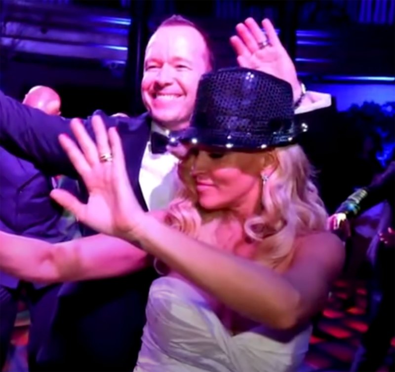 Jenny Marthy and Donnie Wahlberg's Wedding Album! dancing in fedora