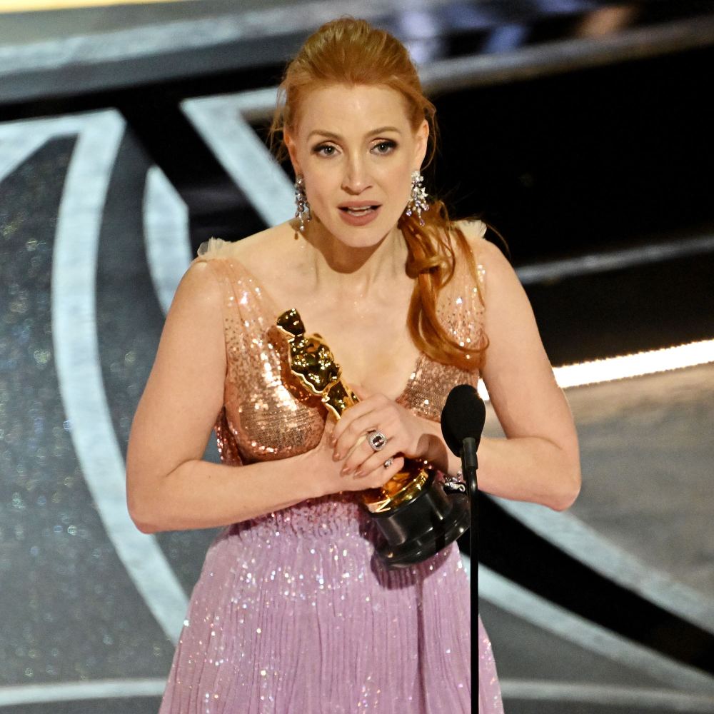 Jessica Chastain Reveals 2nd Child Name During Acceptance Speech Oscars 2022