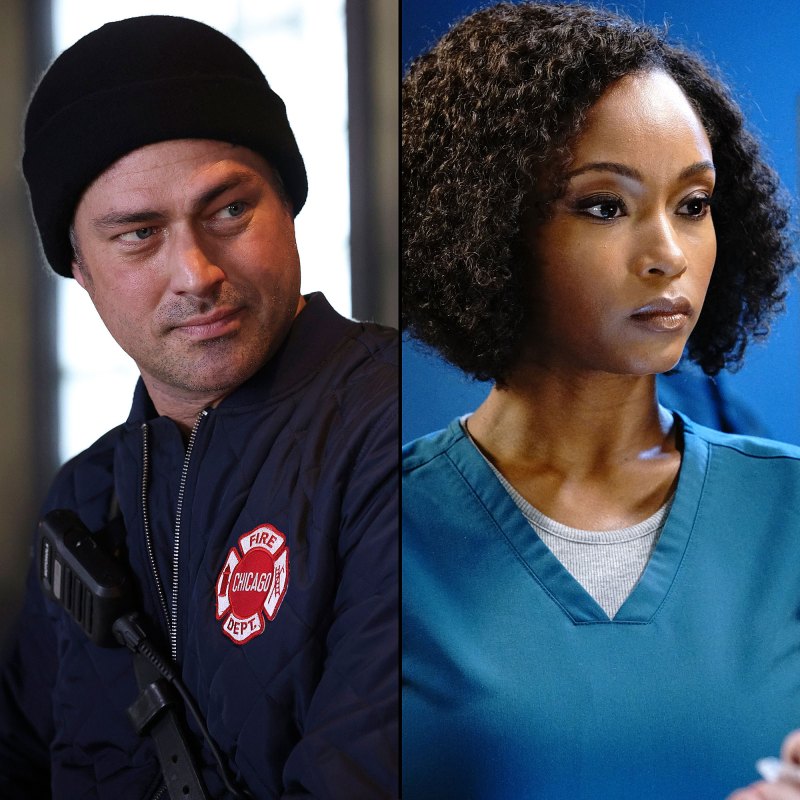 Kelly Severide Taylor Kinney and April Sexton Yaya DaCosta Chicago Fire and Chicago Med Past Romance Guide to How the One Chicago Characters Are Related