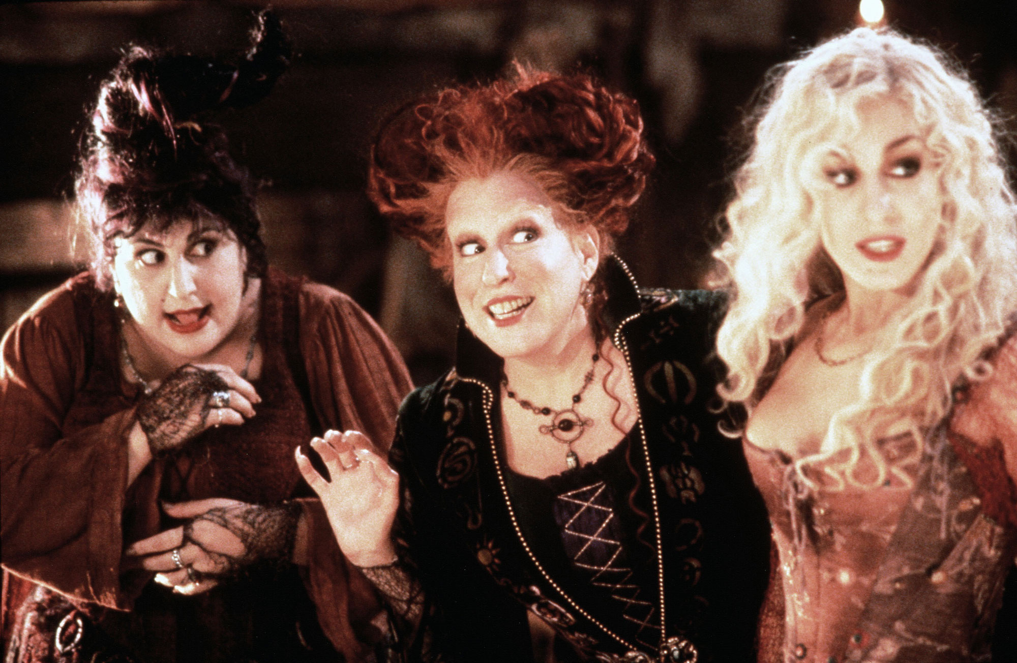 Drags Infiltrate Salem Playing The Sandersons

Kathy Najimy, Bette Midler and Sarah Jessica Parker in ‘Hocus Pocus.’ Disney/Kobal/Shutterstock