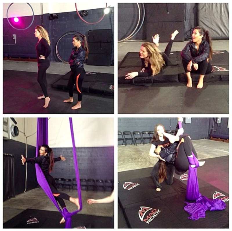 Kourtney and Khloe Kardashian Celebrity Workout Buddies